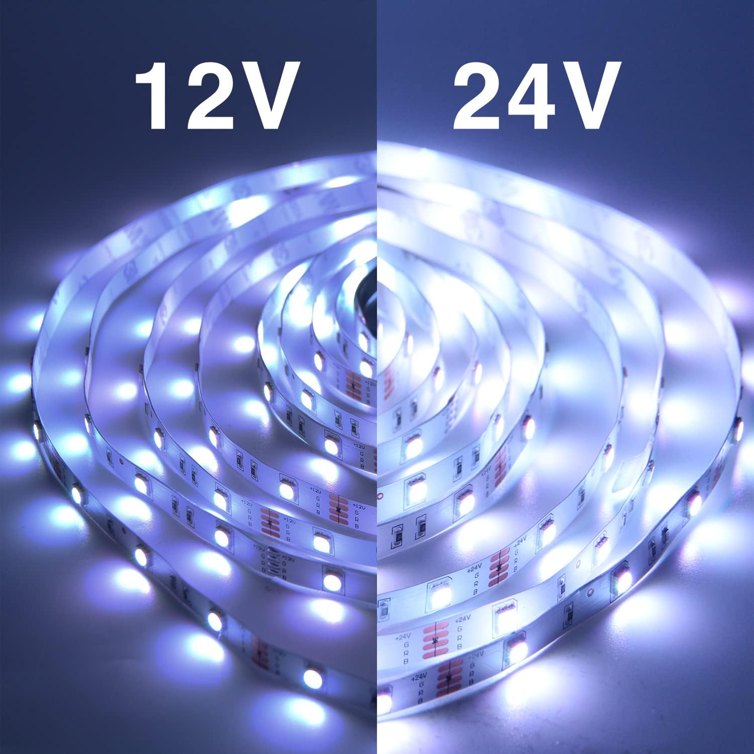 VOLIVO Led Strip Lights 130ft 24V,Bluetooth RGB App Controlled Led Light Strip Music Sync, Color Changing Lighting for Bedroom, Home Decor